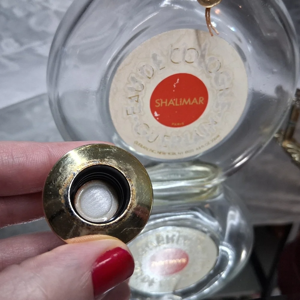 Vintage Guerlain Shalimar Perfume Bottle New York France 6.8oz 200mil Empty